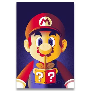 Imagem de Poster Decorativo 42cm X 30cm A3 Brilhante Super Mario B1 - Bd Net Col