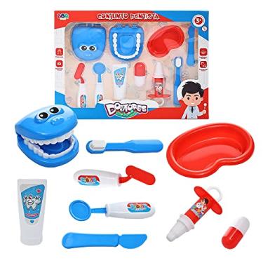 Imagem de Brinquedo Conjunto Dentista Infantil C/Boquinha Acessórios (Azul)