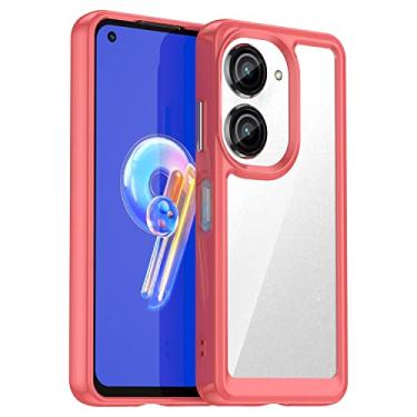 Imagem de HONGYAN Capa de telefone Para ASUS ZenFone 9 Colorful Series Acrylic + TPU Case Telefone Capa protetora
