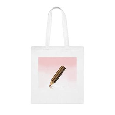 Imagem de Bolsa de lápis, sacola de lápis vetor, presente de lápis, bolsa de ombro de lápis, sacos reutilizáveis de lápis, ideia de presente de cesta de Natal de aniversário, presente para ela, presente para ele, bolsa feminina, Branco