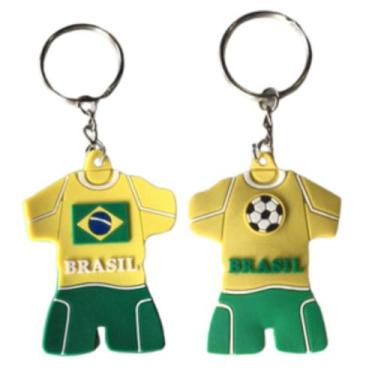 Imagem de Chaveiro Uniforme Brasil Verde Amarelo Copa Do Mundo Torcida - Asp