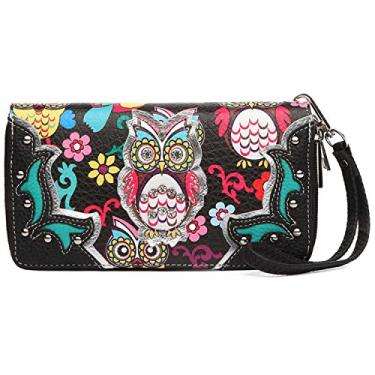 Imagem de Bolsa clutch feminina colorida estilo ocidental primavera bolsa clutch feminina (preta)