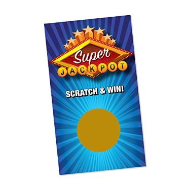 Imagem de Super Jackpot Scratch Off Cards - (pacote com 30) - Cartões de arranhar e ganhar para todas as idades - Eventos de varejo - Tickets de raspar - Raffles - Prêmios de porta