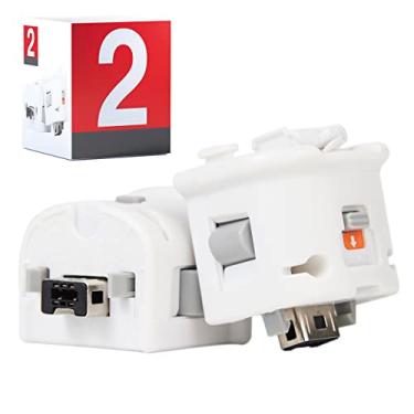 Imagem de GIRIAITUS Wii Motion Plus Adaptador Externo Controle de Sensor de Movimento Remoto Plus - Branco, Pacote com 2