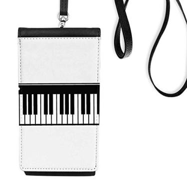 Imagem de Carteira para celular com sons vitais e música de piano elétrico, bolso preto