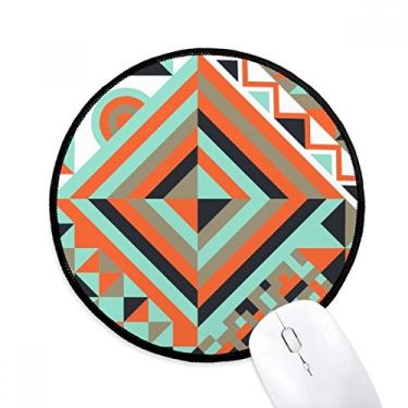 Imagem de Mouse pad com estampa geométrica de losango verde para computador