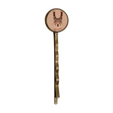 Imagem de Little Brown Orelhas Longas Esquilo Animal Retrô Metal Hair Bobby Pin Headwear