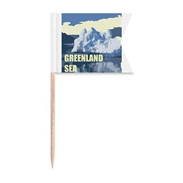 Imagem de Bandeira de palito de dente fashion Art Deco presente da Terra Ártico Marcação para Bolo de Festa Prato de Queijo