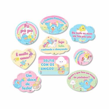 Imagem de Kit Placas Galinha Pintadinha Candy Festcolor 9Und