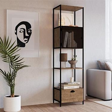 Imagem de Estante Industrial 1 Porta 1 Gaveta York Artesano Vermont/preto