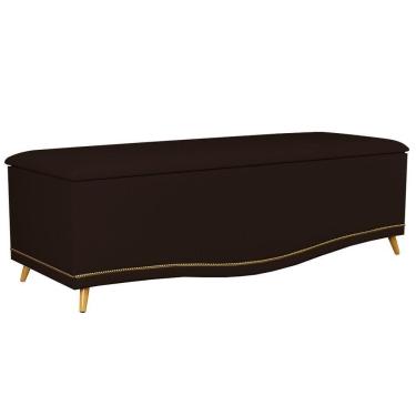 Imagem de Calçadeira Baú Queen 160cm Imperial Marrom Escuro