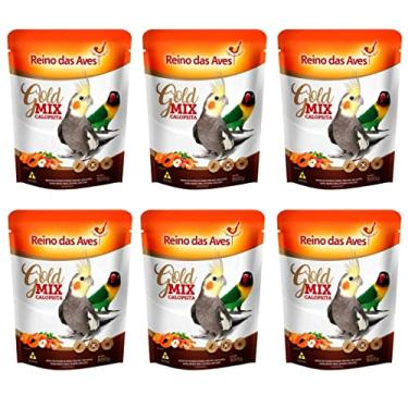 Imagem de 6 Mistura De Sementes Calopsita Gold Mix 500g - Reino Das Aves