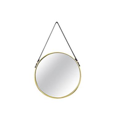 Imagem de Espelho Redondo Decorativo Luxo Dourado 36cm 6383 Mart Collection