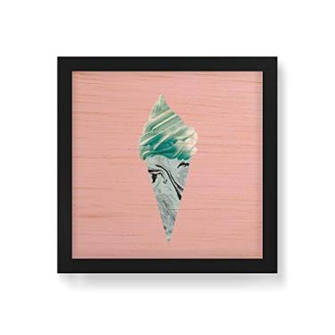 Imagem de Arte Maníacos Quadro Decorativo em Madeira Sorvete Escandivava - 30x30cm (Moldura caixa em laca preta)
