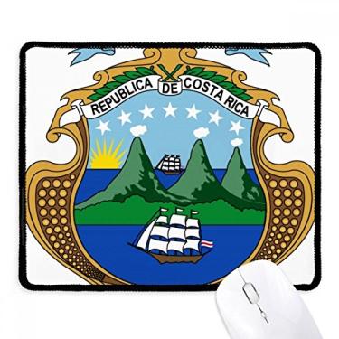Imagem de Mousepad Costa Rica National Emblem Country com borda costurada Tapete de borracha para jogos
