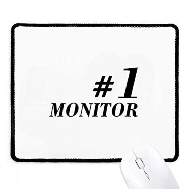 Imagem de Mousepad Number 1 Monitor de graduação, borda costurada, tapete de borracha para jogos
