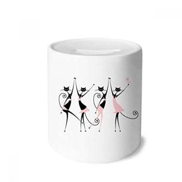 Imagem de DIYthinker Celebrate Party Cheers Cat Dinheiro Caixa de Cerâmica Porta-Moedas Presente