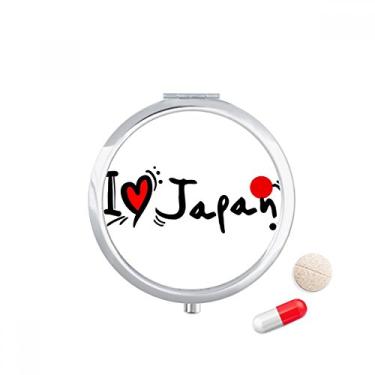 Imagem de I Love Japan Word Flag Love Heart Illustration Pill Case Pocket Medicine Storage Box Dispenser Recipiente