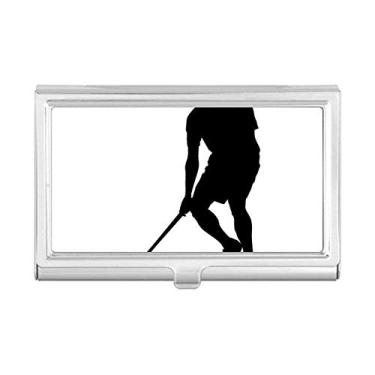 Imagem de Carteira de bolso para cartões de visita de hóquei esportivo para corrida, educação física