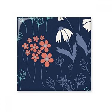 Imagem de Pintura em pó azul para plantas de flor azul azulejo de cerâmica brilhante decalque de pedra adornada de tijolo vitrificado