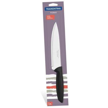 Imagem de Faca para Carne Plenus com Lâmina em Aço Inox e Cabo de Polipropileno Preto 7" -TR...