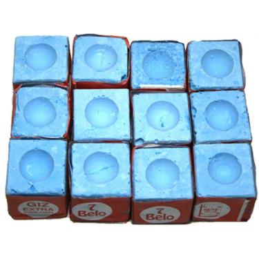 Imagem de Giz Azul Comum 7 Belo Para Taco De Sinuca Bilhar 12 Peças