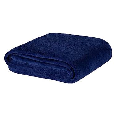 Imagem de Cobertor casal Queen para Frio intenso Dupla Face macio fofo COR:MARINHO