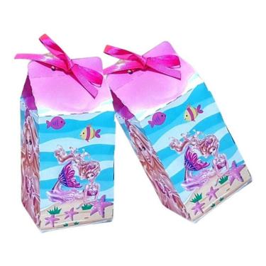 Imagem de 50 Caixinhas Milk Personalizada Tema Barbie Sereia
