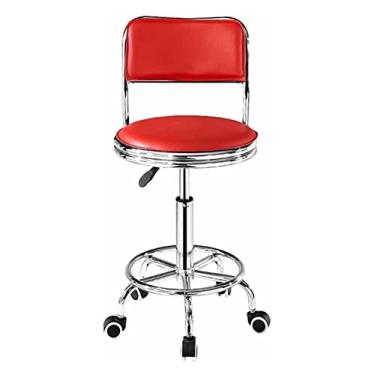 Imagem de cadeira de escritório Cadeira de mesa Cadeira giratória Elevador Mesa de trabalho Encosto acolchoado Assento Altura ajustável Cadeira de trabalho Cadeira (cor: vermelho) necessário Comfortable