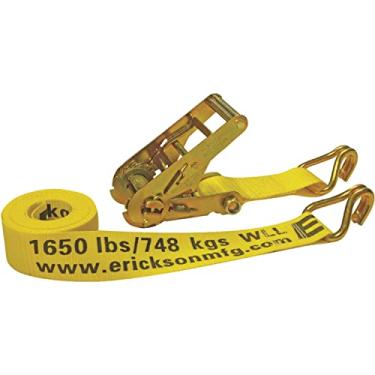 Imagem de Erickson 52300 Amarelo, 5 cm x 4,8 m, Correia de Amarração de Catraca para Serviço Médio