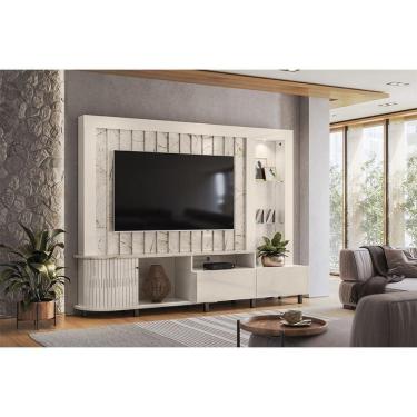 Imagem de Home Theater Le Mans para TV até 70 polegadas - Calacata/Off White - Madetec