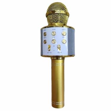 Imagem de Microfone Karaokê Bluetooth Com Caixa De Som Grava Muda Voz - Ws