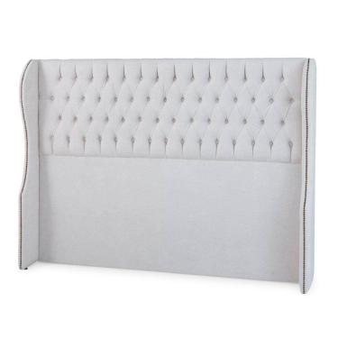 Imagem de Cabeceira Sevilha Queen Madeira Maciça Boucle Areia