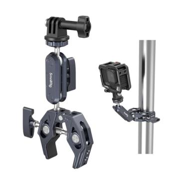 Imagem de SmallRig Braçadeira de câmera de braço mágico Super Clamp Ballhead, braçadeira de monitor em forma de caranguejo com 1/4"-20, 3/8"-16 furos rosqueados para câmera Gopro/DSLR/estabilizador – 3757