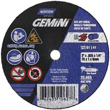 Imagem de NORTON 66243510627 3"X.035"X1/4" GEMINI FASTCUT CUTOFF WHEE