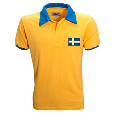 Imagem de Camisa Suécia 1958 Liga Retrô Amarela M