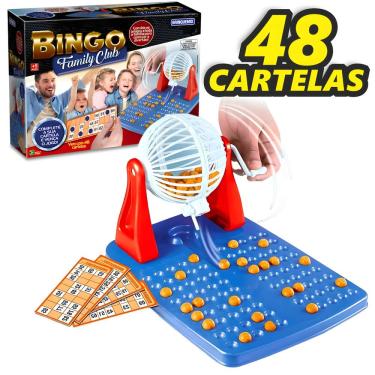 Imagem de Jogo Bingo Family Club Com Globo Giratório + 48 Cartelas