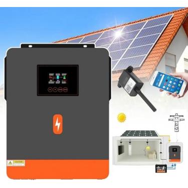 Imagem de Inversor Solar Híbrido De 4,2 Kw 6,2 Kw, Dc (24v / 48v) Para Ac (220v 230v), Máquina Multifuncional Híbrida Fora Da Rede E Na Rede Com Controlador De Carregador Solar 120a Mppt,4.2KW-24V-B*-1