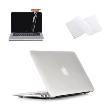 Imagem de Ruban Capa para MacBook Pro Retina de 13 polegadas (modelos: A1502 e A1425) (versão mais antiga de 2015 - final de 2012) Capa de teclado com protetor de tela (branco gelo)