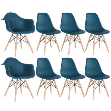 Imagem de Conjunto 2 X Cadeiras Eames Daw Com Braços + 6 Cadeiras Eiffe