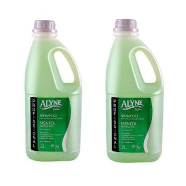 Imagem de Kit com 2 Shampoo Profissional Alyne Mentol Refrescante Antirresíduos 2L-Unissex