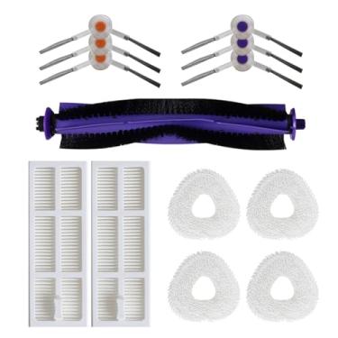 Imagem de SaferCCTV Kit de acessórios compatível com aspirador de pó robô Narwal Freo J3, 1 escova principal, 2 filtros Hepa, 4 esfregões, 6 escovas laterais