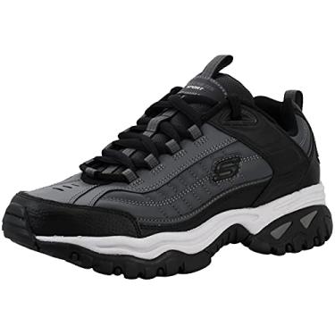 Imagem de Skechers Tênis masculino Energy Afterburn com cadarço, Preto/preto, 13 Wide
