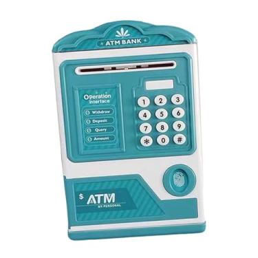 Imagem de menolana Cofrinho para caixa de economia de dinheiro, presente de feriado, lata de dinheiro, cofrinho para crianças de 3, 4, 5, 6, 7 e 8 anos de idade, Ciano