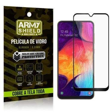 Imagem de Película de Vidro 3D Cobre a Tela Toda Samsung Galaxy A50 Preta - Army