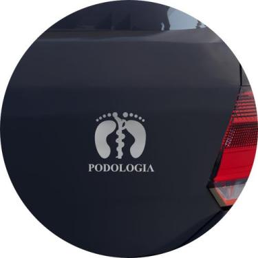 Imagem de Adesivo de Carro Profissão Podologia - Cor Dourado - Melhor Adesivo, P