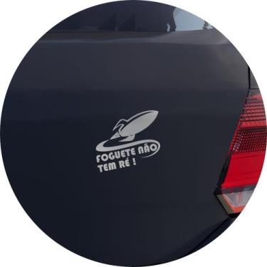 Imagem de Adesivo de Carro Foguete Não Tem Ré - Cor Azul - Melhor Adesivo, Prata