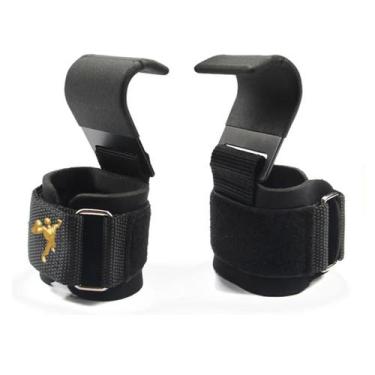 Imagem de Luva Gancho Gold Sports Strap Pro Strong Pull Ups, Único, Preto, Uniss