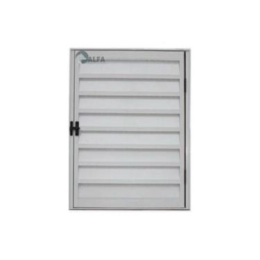 Imagem de Porta Abrigo Alçapão Alumínio Branco 60x40 - ALFA