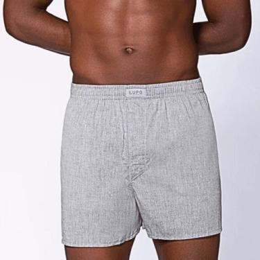 Imagem de Cueca Lupo Samba Canção Tecido Plano 18612-001, Chumbo mescla, GG